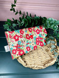Red floral wallet