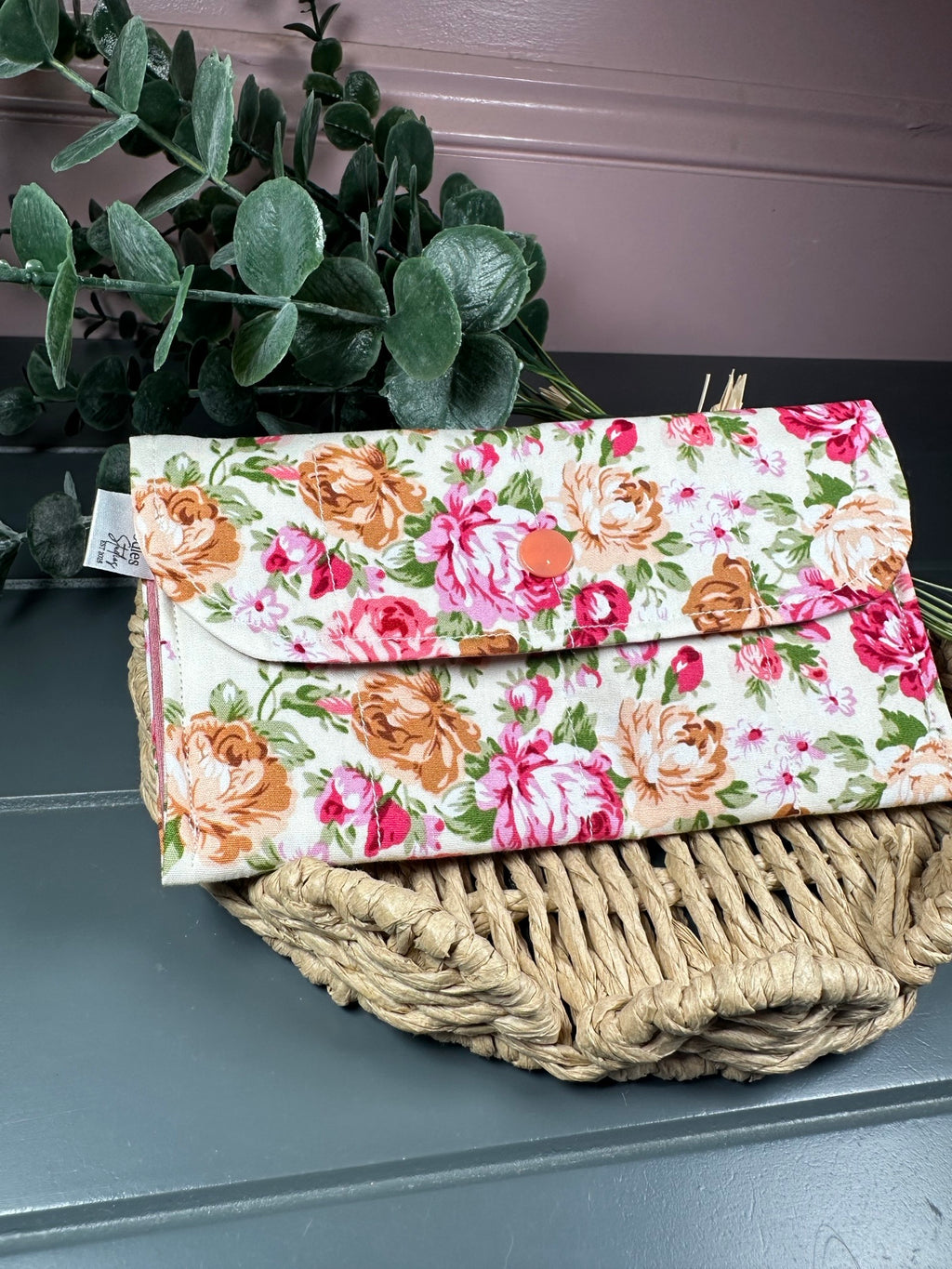 cottage fabric quilted wallet