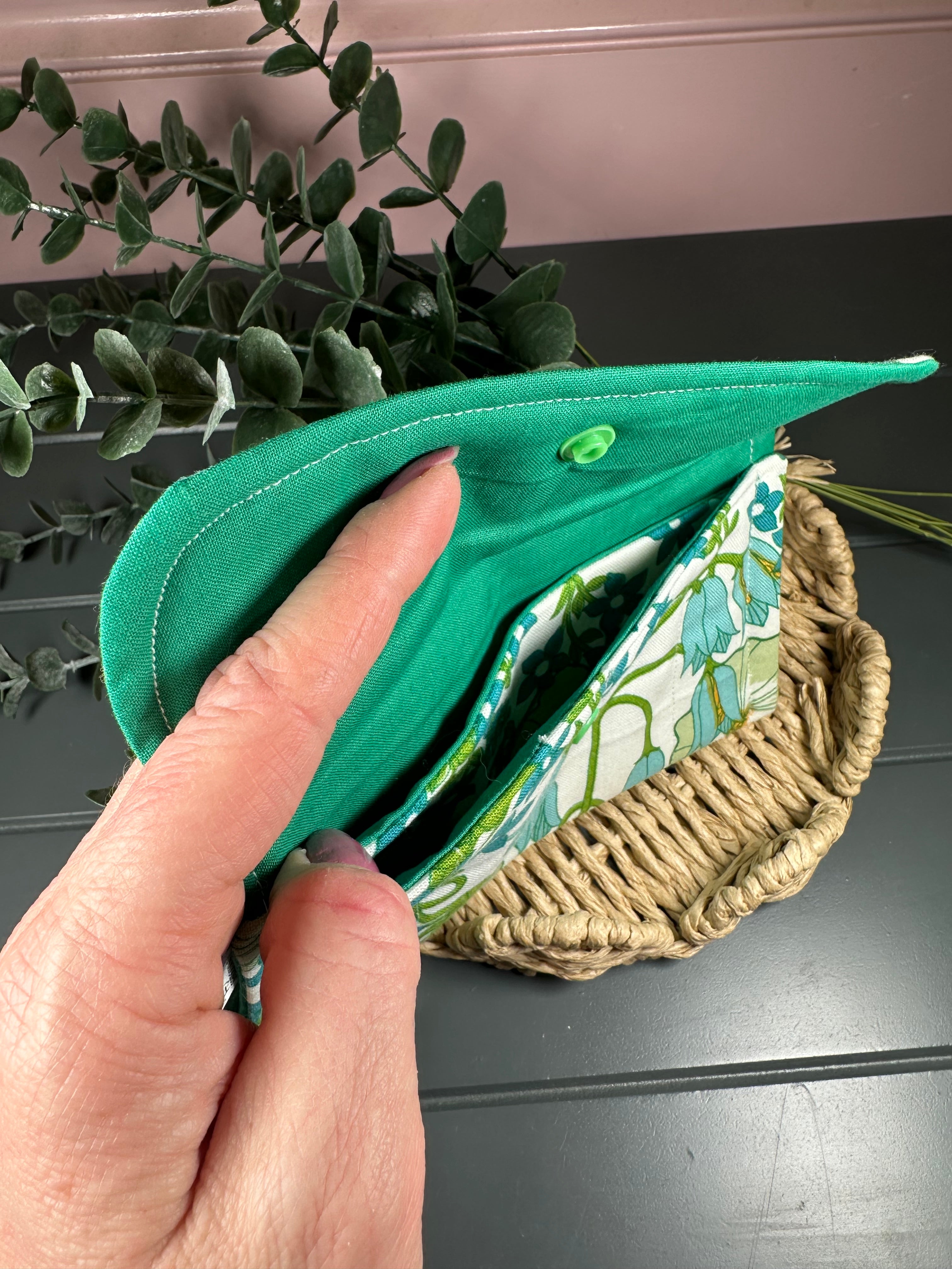 Retro quilted wallet