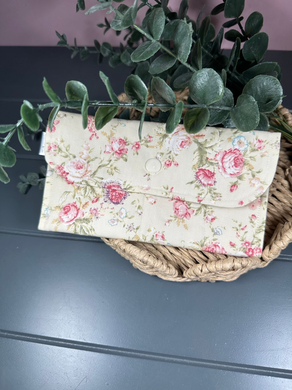 Vintage quilted fabric wallet