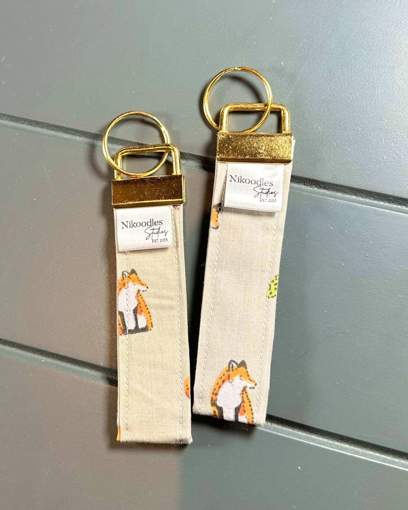 Fox and friends wristlet keychains