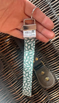 Large green with white leaves wristlet