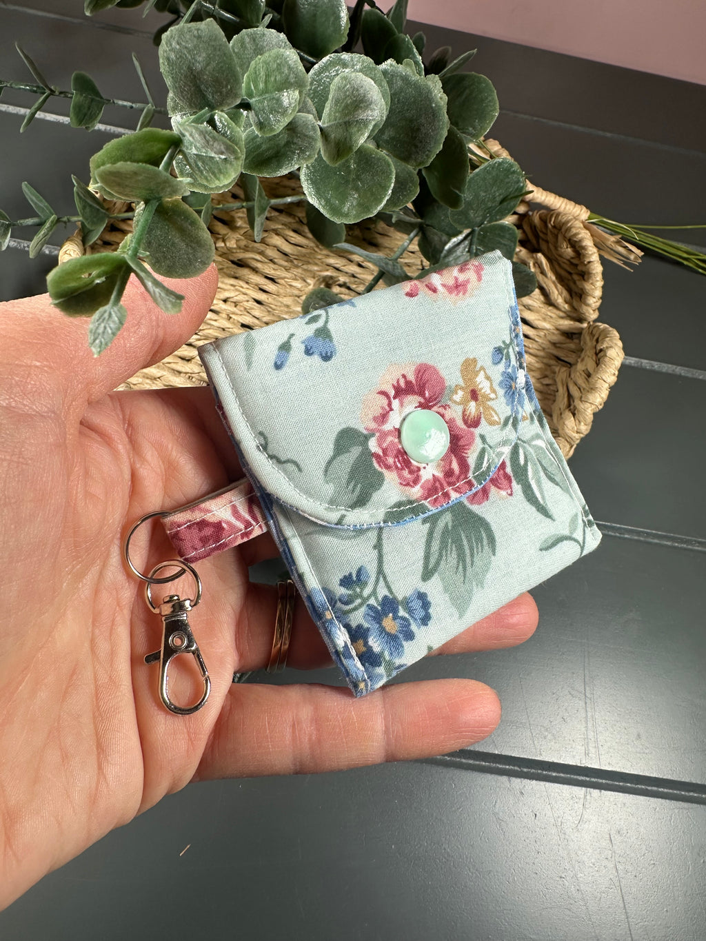Floral green airpod case