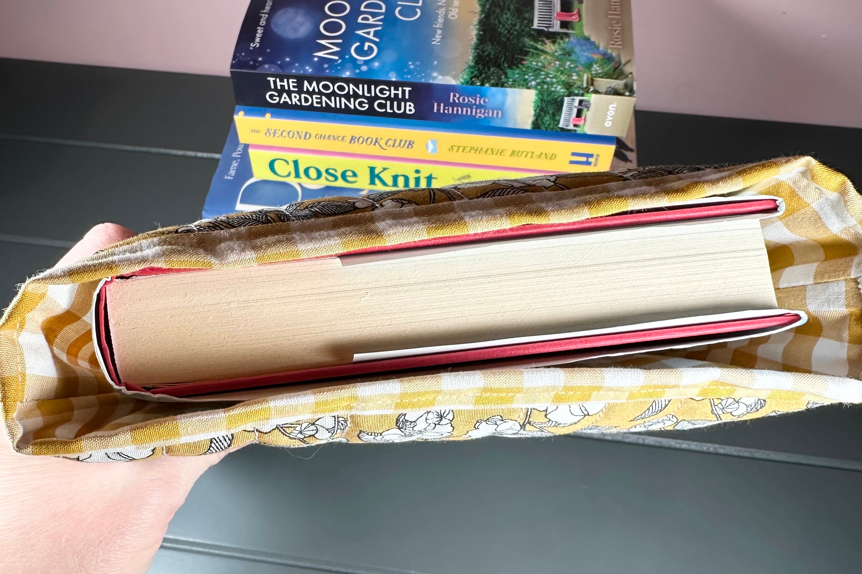 Floral mustard book sleeve