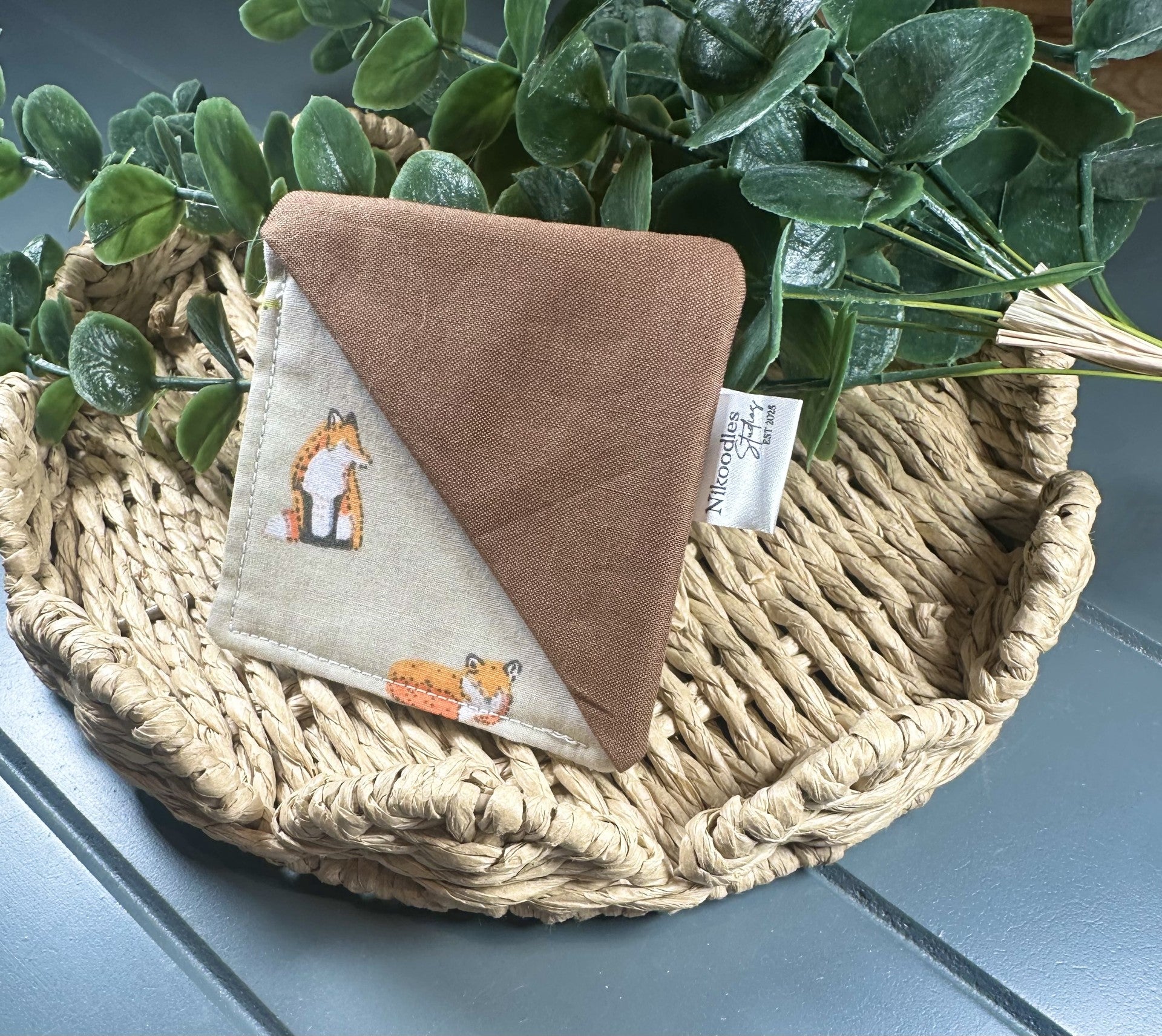 Fox and friends fabric corner bookmarks