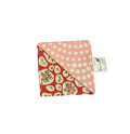 Pink and red floral fabric corner bookmark