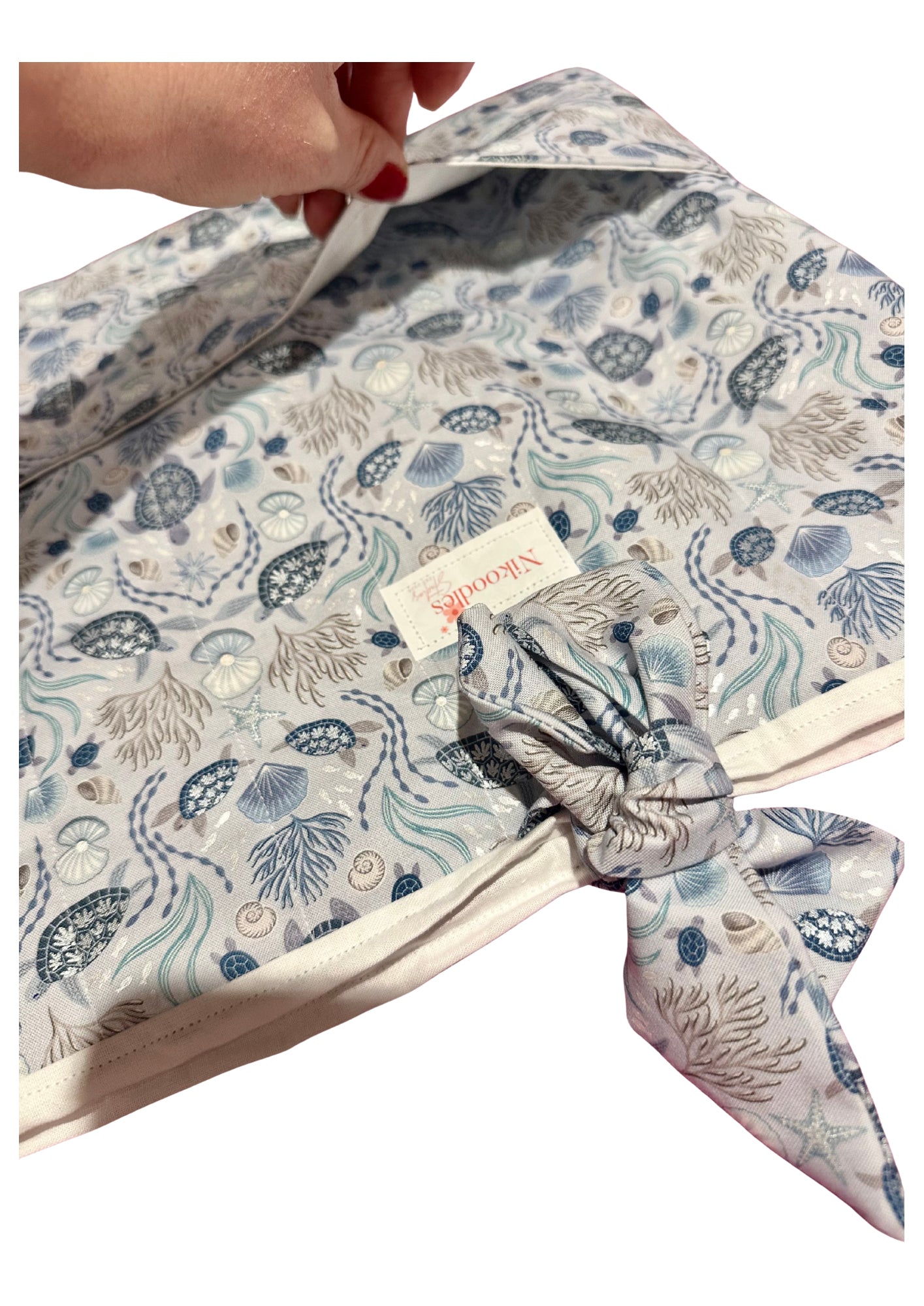 'Under the sea' turtle quilted journal sleeve